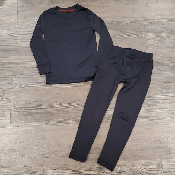 Cuddl Duds ClimateSmart ComfortTech Poly Dark Blue  Warm Layers Set Size XS
