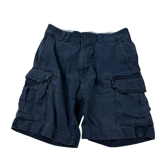 Polo Ralph‎ Lauren Blue Cotton Cargo Shorts Men's Size 35x9.5