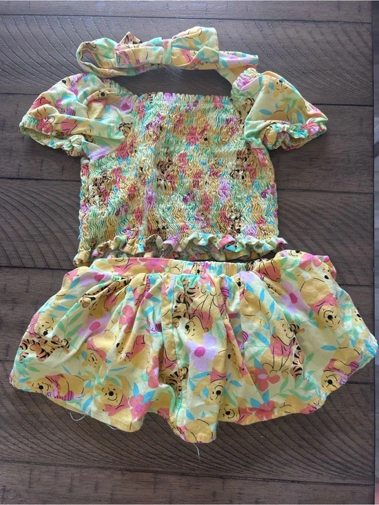 24M Yellow Winnie the Pooh Two-Piece Set with Headband