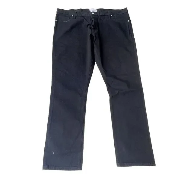 Triarchy Jeans Men 36 Slim Straight Stretch black  country Dark Denim Button Fly