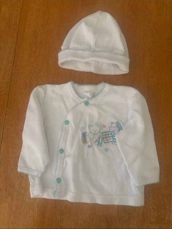 Vintage Baby Rageous Top and Hat Set 3-6 mo