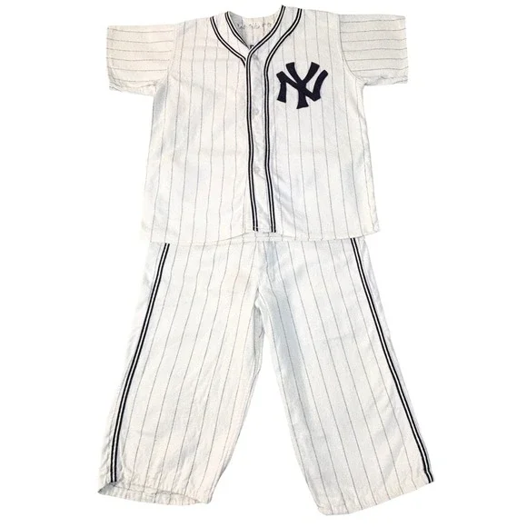 Vintage 1960s post New York Yankees baseball uniform youth large mlb pinstripes