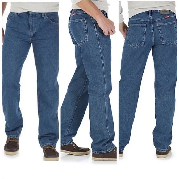 Wrangler Regular Fit Straight Leg Medium Wash Jeans