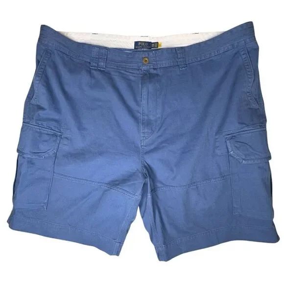 Polo Ralph Lauren Mens 48B Cargo Shorts Blue 10” Relax Preppy Classic Dadcore