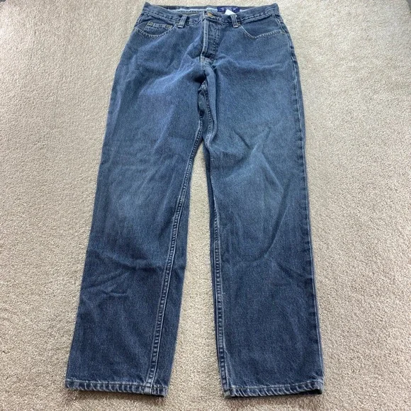 Eddie Bauer Denim Jeans Mens 12 30x30 Blue Straight Leg 100% Cotton Classic Wash