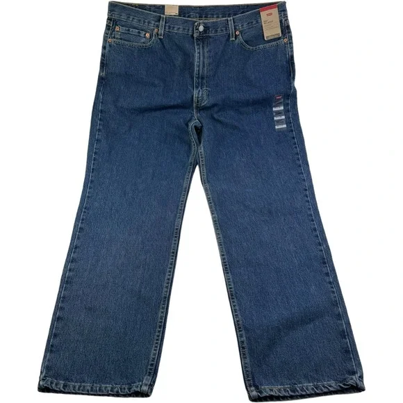 NWT Levi's Medium Blue 550 Relaxed 5 Pocket Cotton Jeans Mens Size‎ 42X32
