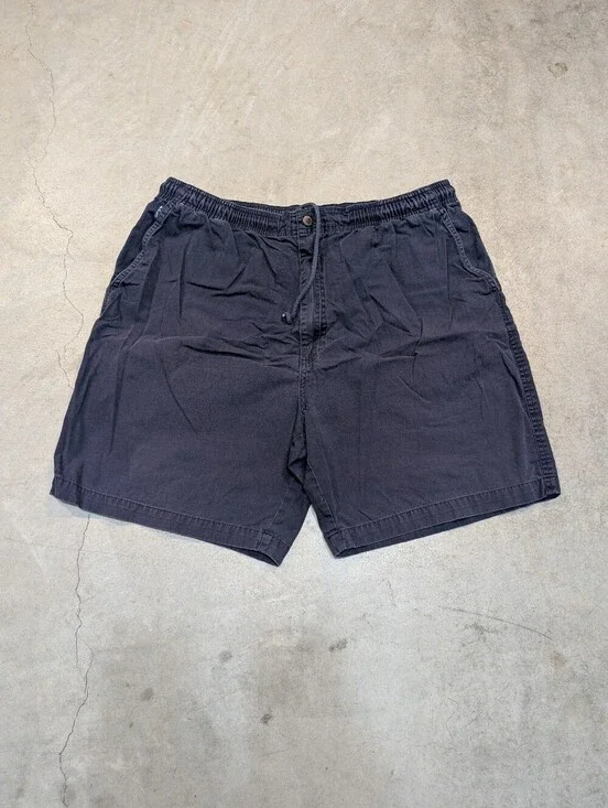 VTG Polo Ralph Lauren Navy Drawstring Flat-Front Shorts Men's XL