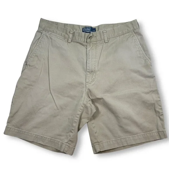 Polo Ralph Lauren Classic Chino Shorts‎ Prospect Beige Cotton Casual Size 34