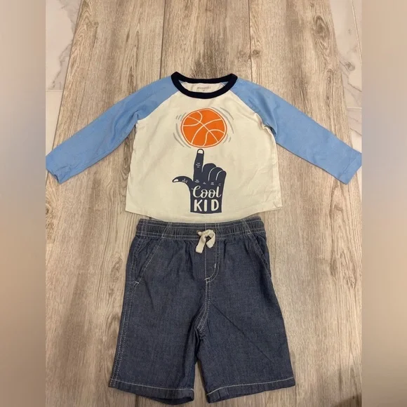 Gymboree Boys 2t Cool Kid Basketball Outfit