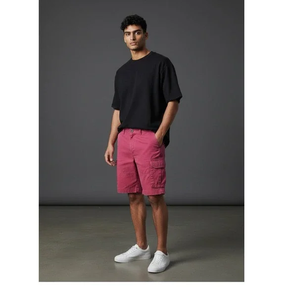 Polo Ralph Lauren Mens Pink Cargo Shorts Classic Fit Cotton Twill Size 46