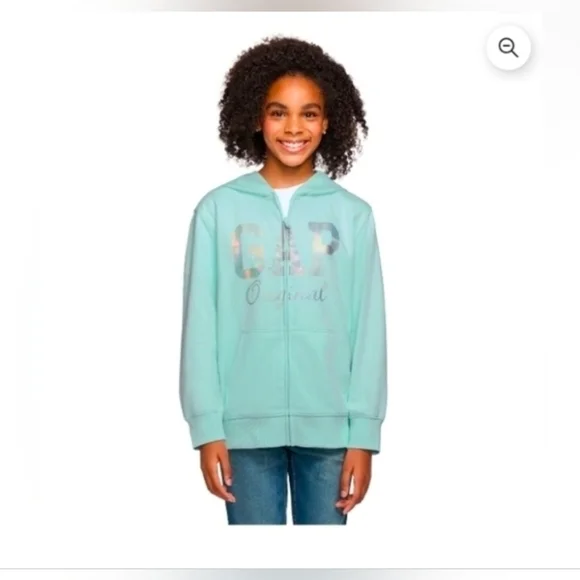 Gap Kids Full Zip French Terry Jacket Green Size M 8