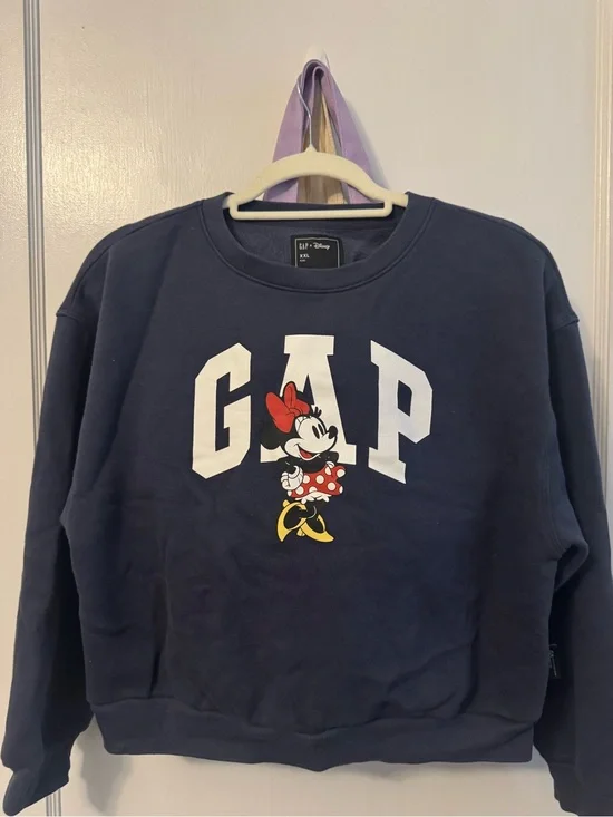 GAP Navy Sweatshirt with Minnie Mouse Graphic