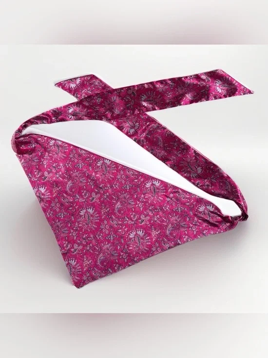 Vintage Luxury 100% Pure Silk Floral Hair Bandana Scarf