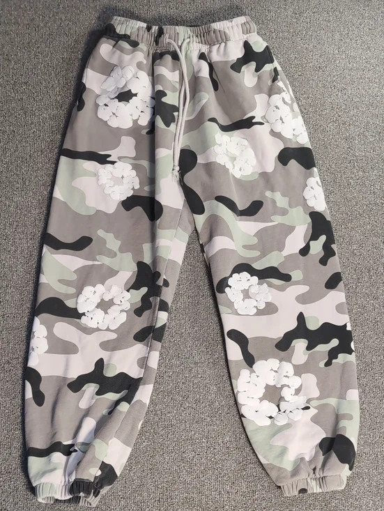 Denim Tears The Cotton Wreath Sweatpant White Camo Unisex Large 100% Authentic