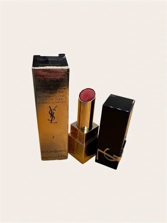 YSL Rouge Pur Couture The Bold Lipstick 4 Revenged Red With Box