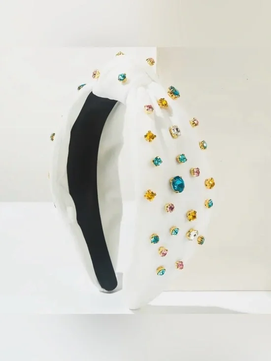 Princess Gems 💎 Embellished White Headbands