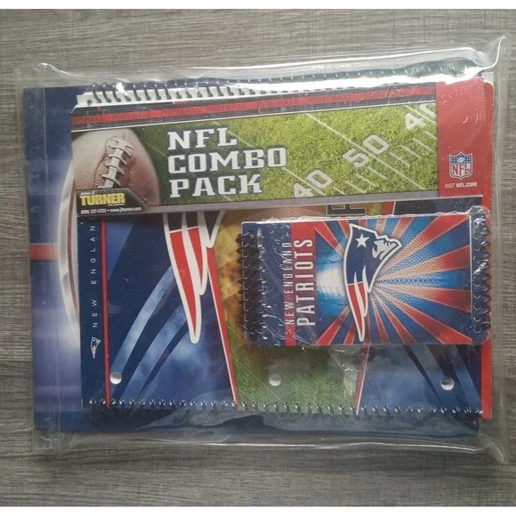 New England‎ Patriots Notebook Combo Pack NFL Merch NEW!!