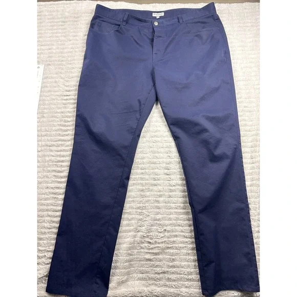 Peter Millar EB66 Mens Size 40x32 Golf Pants‎ Crown Sport Navy Blue EUC Comfy