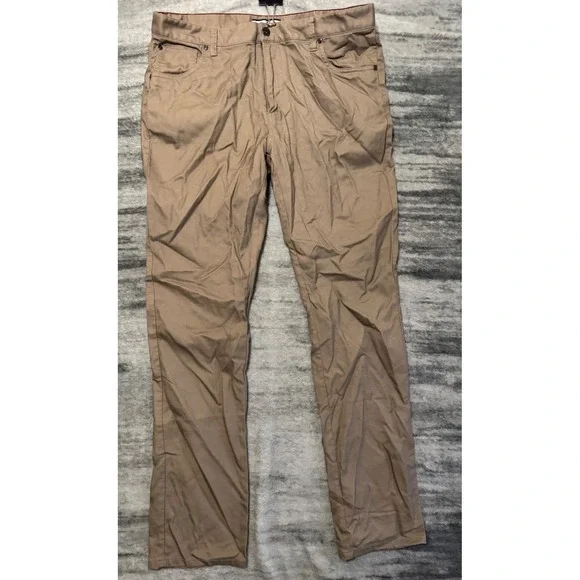 Johnnie-O Mens London‎ 5-Pocket Pants Khaki Tan JMPA100010 35x34 Stretch Modal