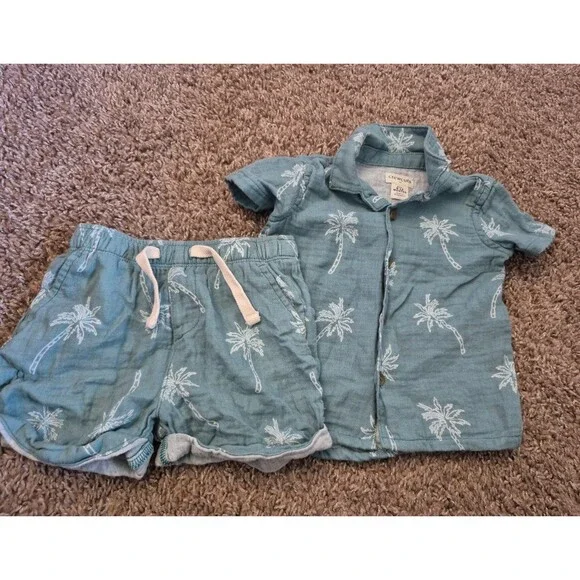 Crew cuts boys 2 oiece set size 6-12 months summer