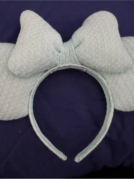 Plush Mint Green Bow Headband