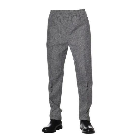 Golden Goose‎ Deluxe Lyman Trousers Grey Textured Elastic Waist Pants M