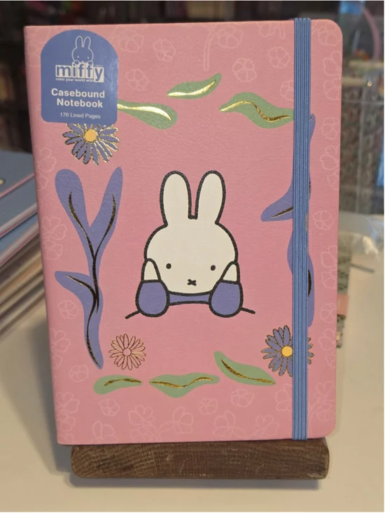 NB-2483 Miffy Notebook Casebound Lined Journal One Size Pink Blue