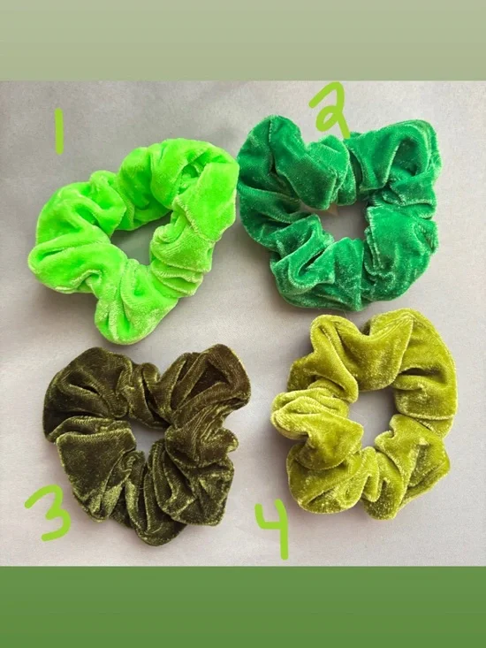 green scrunchies FOR INDIVIDUAL SALE