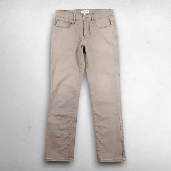 Lucky Brand 121 Slim Straight Pants Men 30x30 Tan‎ Stretch Chino Casual Workwear