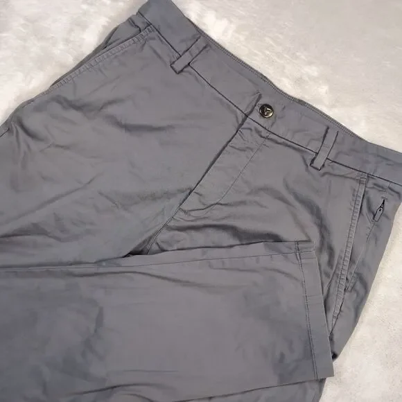 Birddogs Golf Pants Mens 32x34 (32x32) Gray Lined Chino Stretch Tech Performance