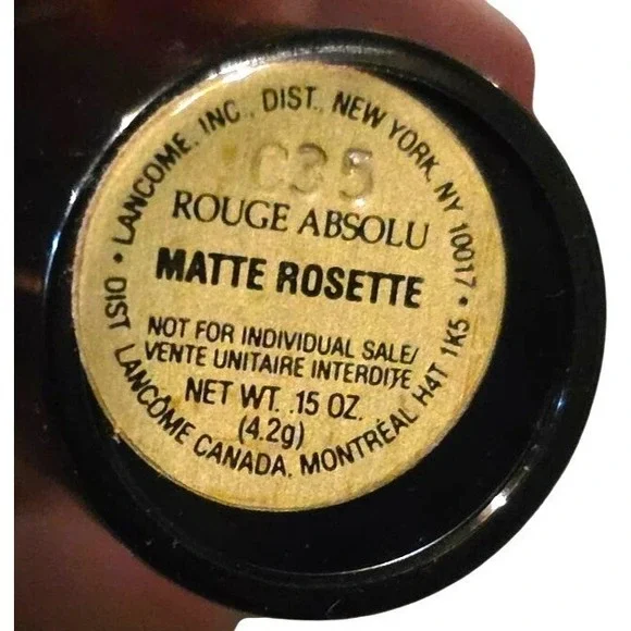 Vintage Lipstick Lancome Rouge Absolu  Matte Rosette 1035‎ .15 Oz
