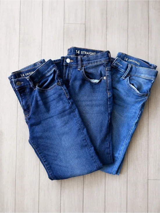 Gap Kids Boys Size 14 Jeans Bundle Lot of 3 Adjustable Waist 28x28