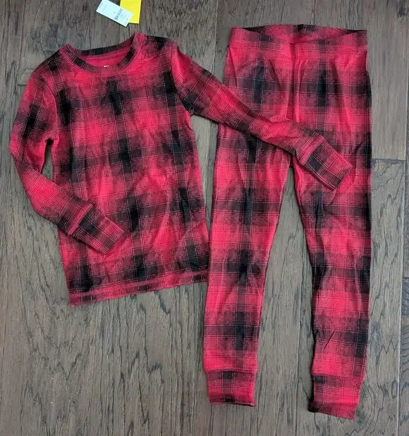 Gap Black and Red Plaid Cotton Pajamas NEW!