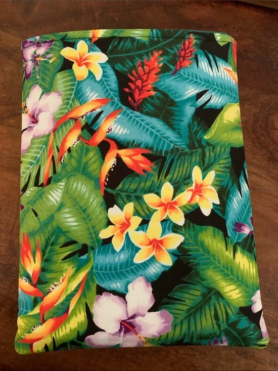 Book Sleeve: Tropical Floral Design - Handmade NWOT