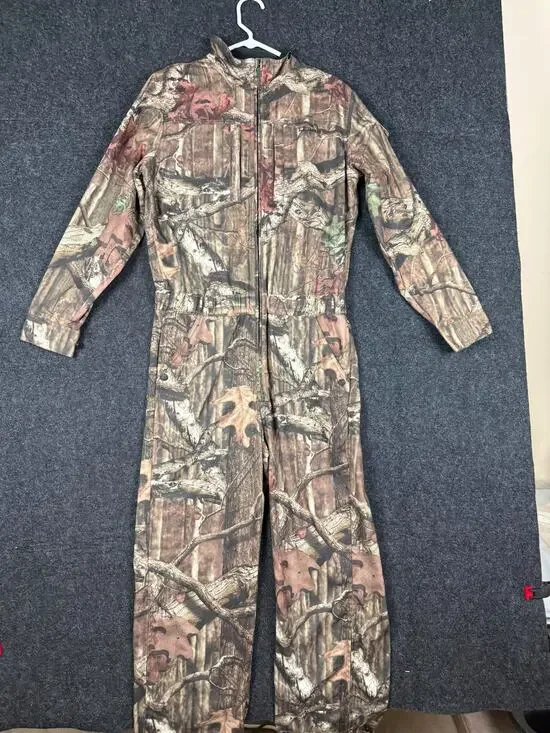 L.L.Bean Break Up Infinity Camo Hunting Coveralls Small Regular Full Zip