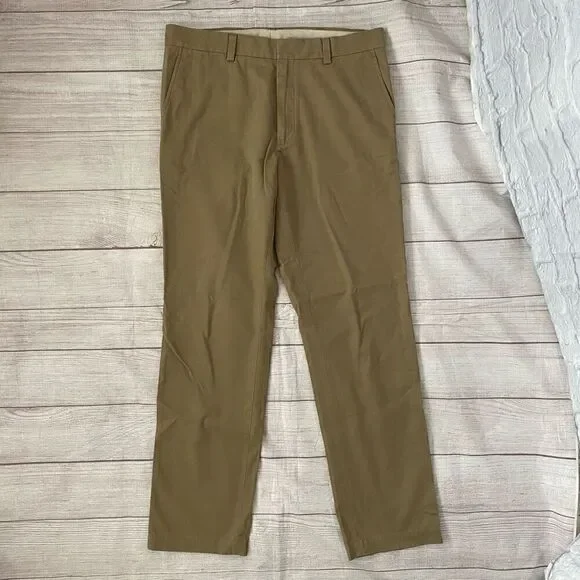 Banana republic men L/34 waist 100% cotton Aiden slim chino tan