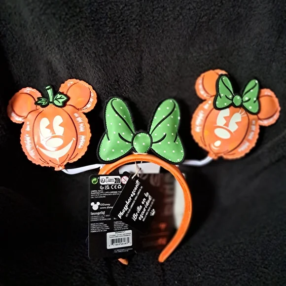 RARE Pumpkin Balloon Minnie Ears