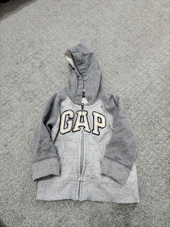 GAP Kids Two-Tone Grey Hooded Zip Sweatshirt 18-24mth
