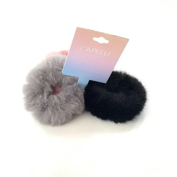 Capelli New York Fluffy Scrunchie 3 Pieces