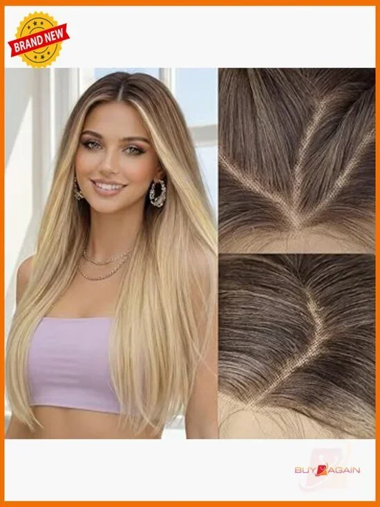 13x4 HD Lace Front Wig Pre Plucked with Baby Hair Synthetic Straight Glueless