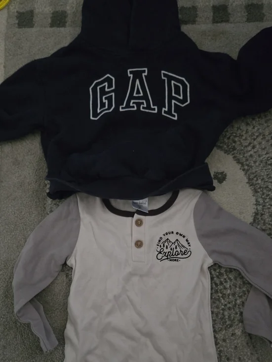 GAP Navy Kids Hoodie with White Logo