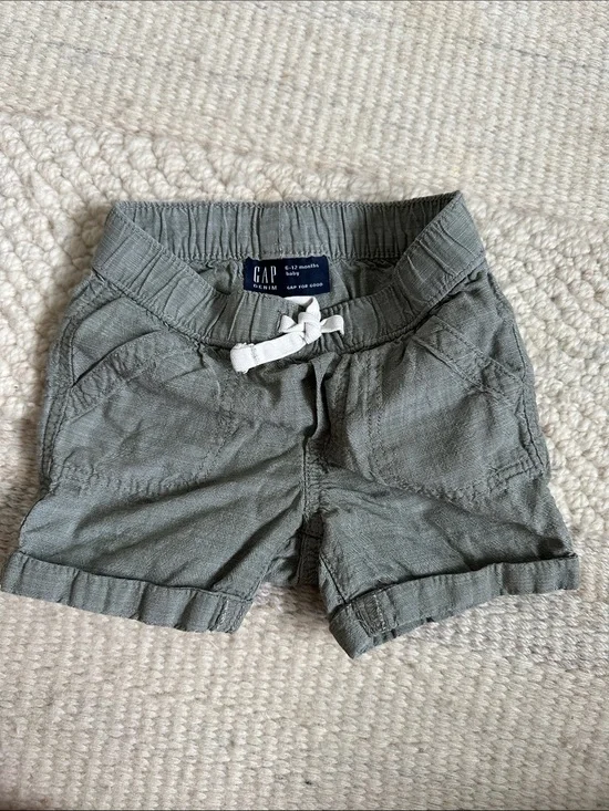 GAP Olive Green Drawstring Baby Shorts