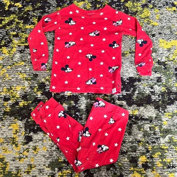 Baby Gap Disney Minnie & Mickey Star Print Pajama Set