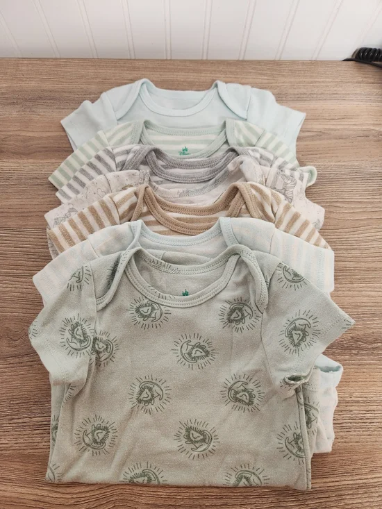 Disney Baby Cotton Knit Short Sleeve One Piece Outfits Size 12M Set Of 7