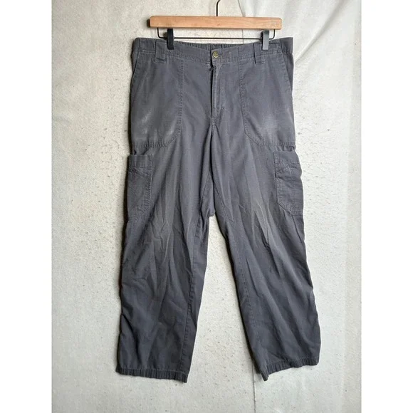 Carhartt Mens Ripstop Cargo Pants Gray Work Trousers Utility 34x30