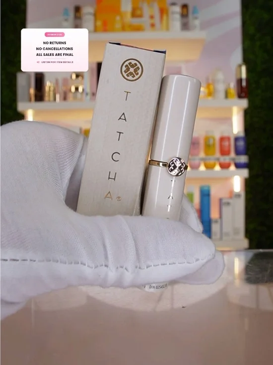 Tatcha Pearl lipstick camellia color