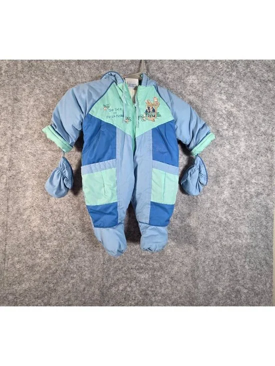 Vintage Snowsuit Beatrix Potter Peter Rabbit Baby Bunting Winter Suit 6 Months