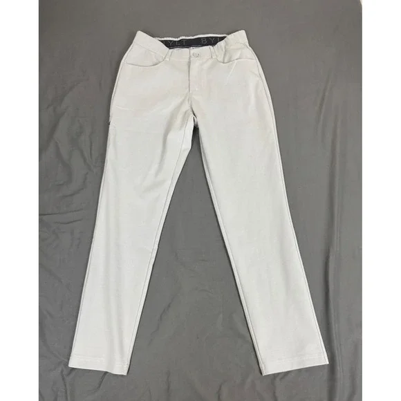 Bylt Lux Slim Fit Pants Fawn Grey Mens 32x30 2-Way Stretch UPF50 MBP0635