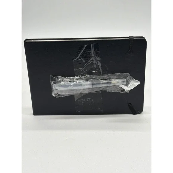 Black Hardcover Watercolor Sketchbook with Refillable Water Brush Pen Set