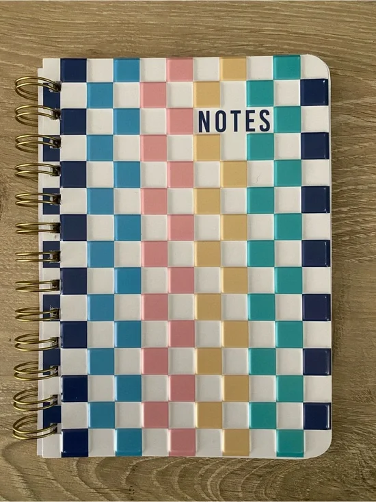 Checkerboard Spiral Notebook